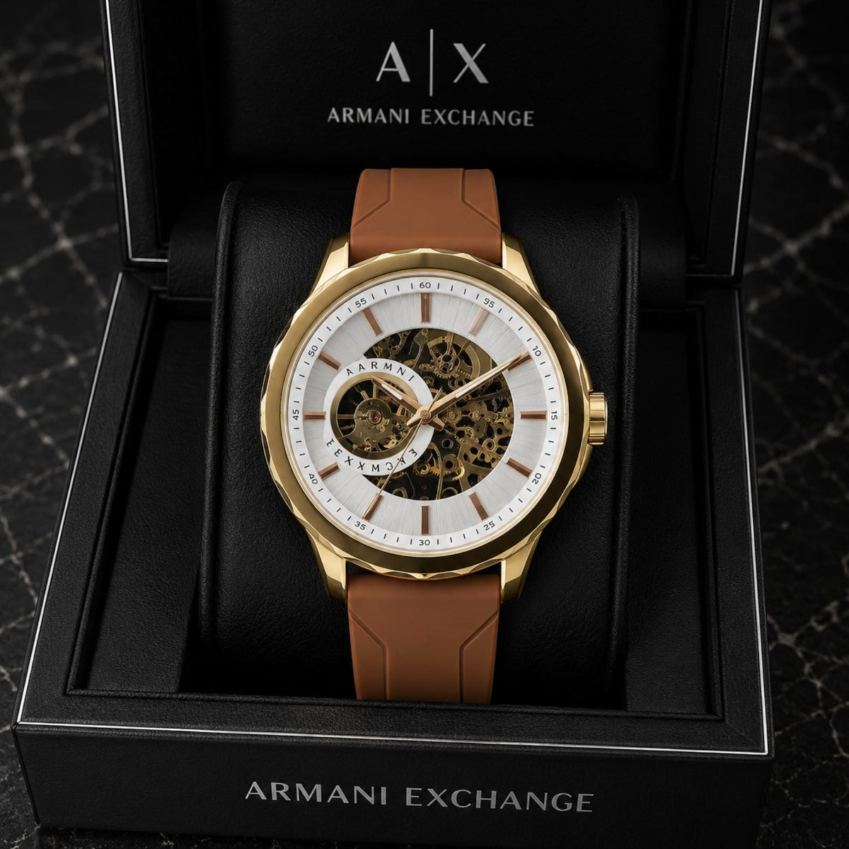 Armani Exchange automatic skeleton