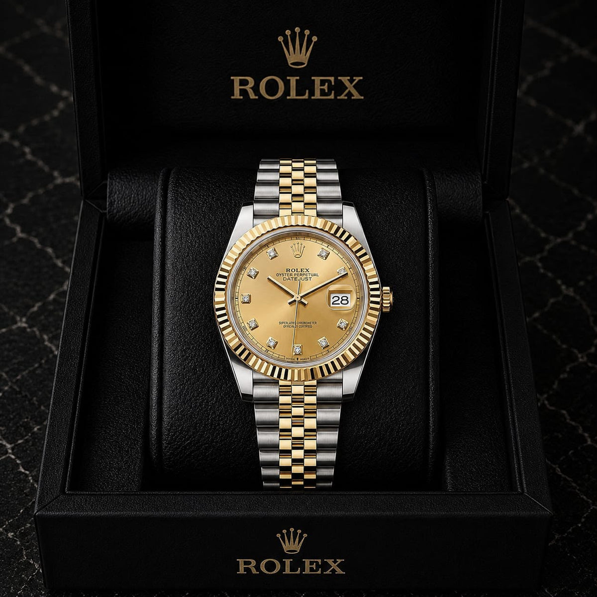 Rolex silver gold